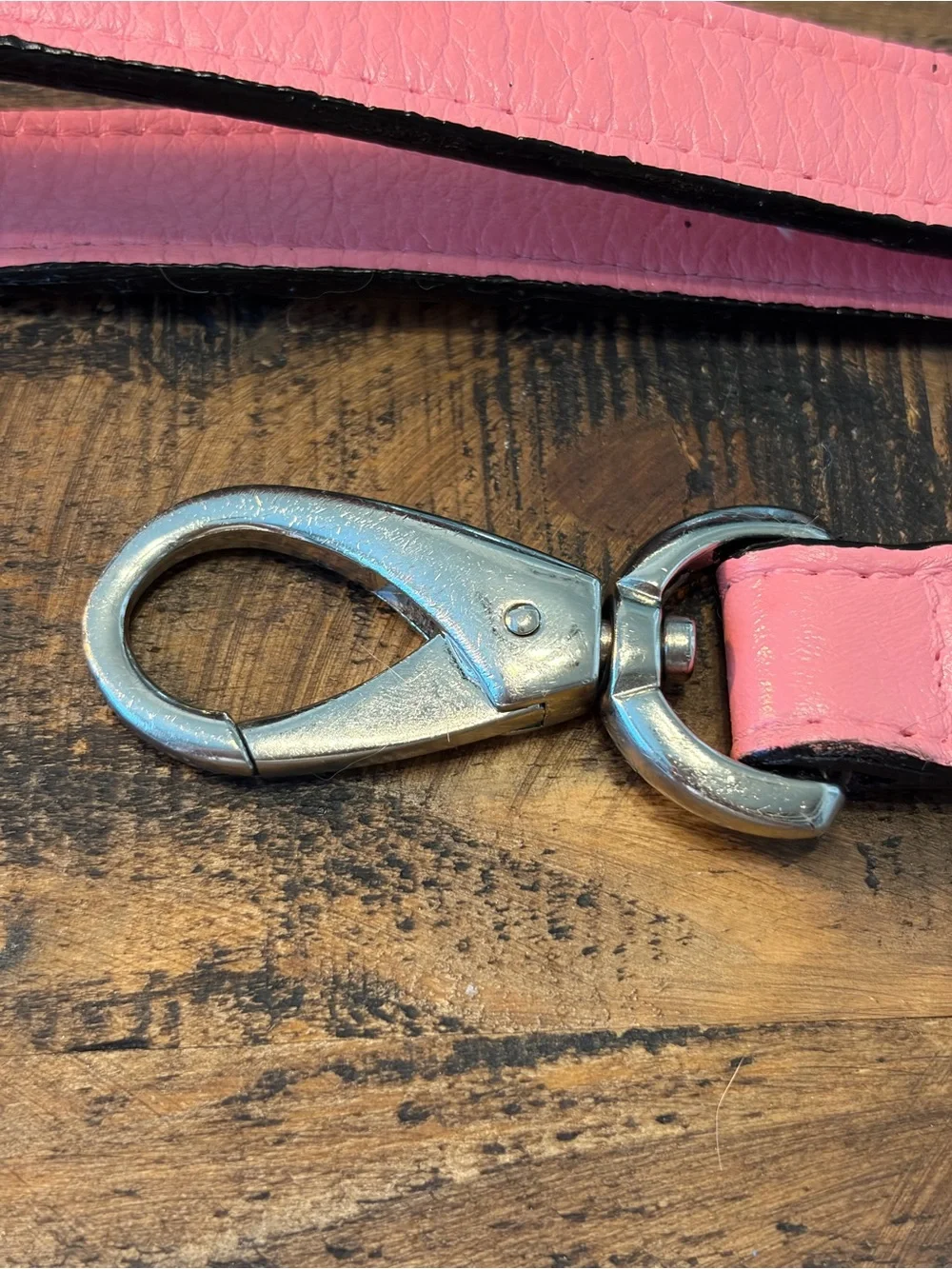 Pink Leather Collar & Leash